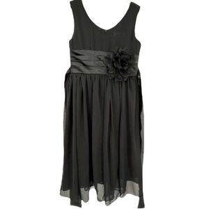 Bow Dream Black Sleeveless Black Tie Dress Size 5